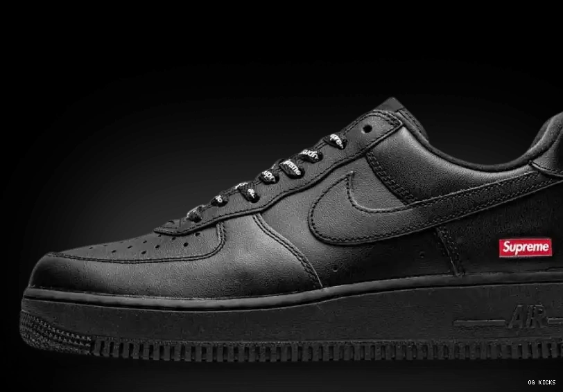 Air Nike Force 1 Supreme Low Black 0528